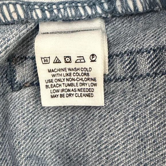 We The Free Blue Distressed Jean Shorts - Picture 4 of 4